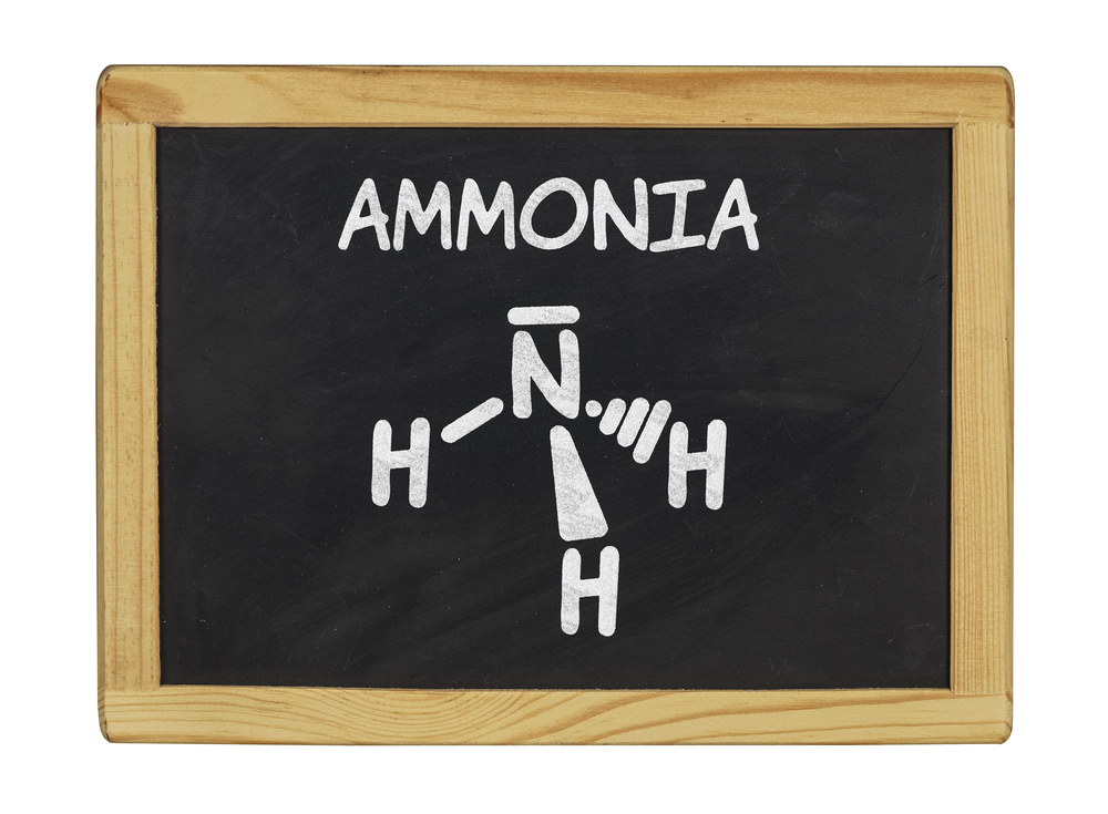 Fórmula química da molécula de amônia